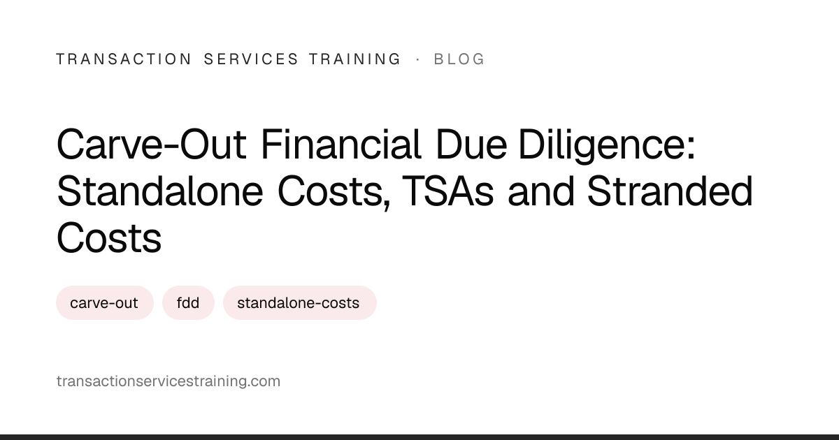 Carve-Out Financial Due Diligence: Standalone Costs, TSAs and Stranded ...