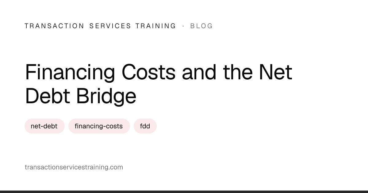 Financing Costs and the Net Debt Bridge