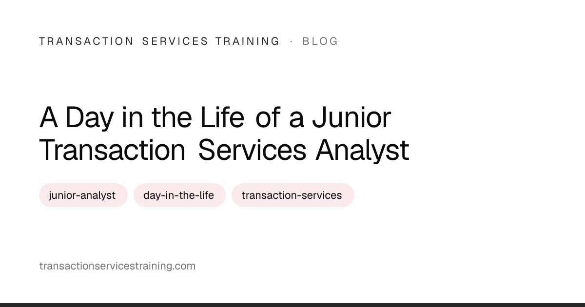 A Day in the Life of a Junior Transaction Services Analyst