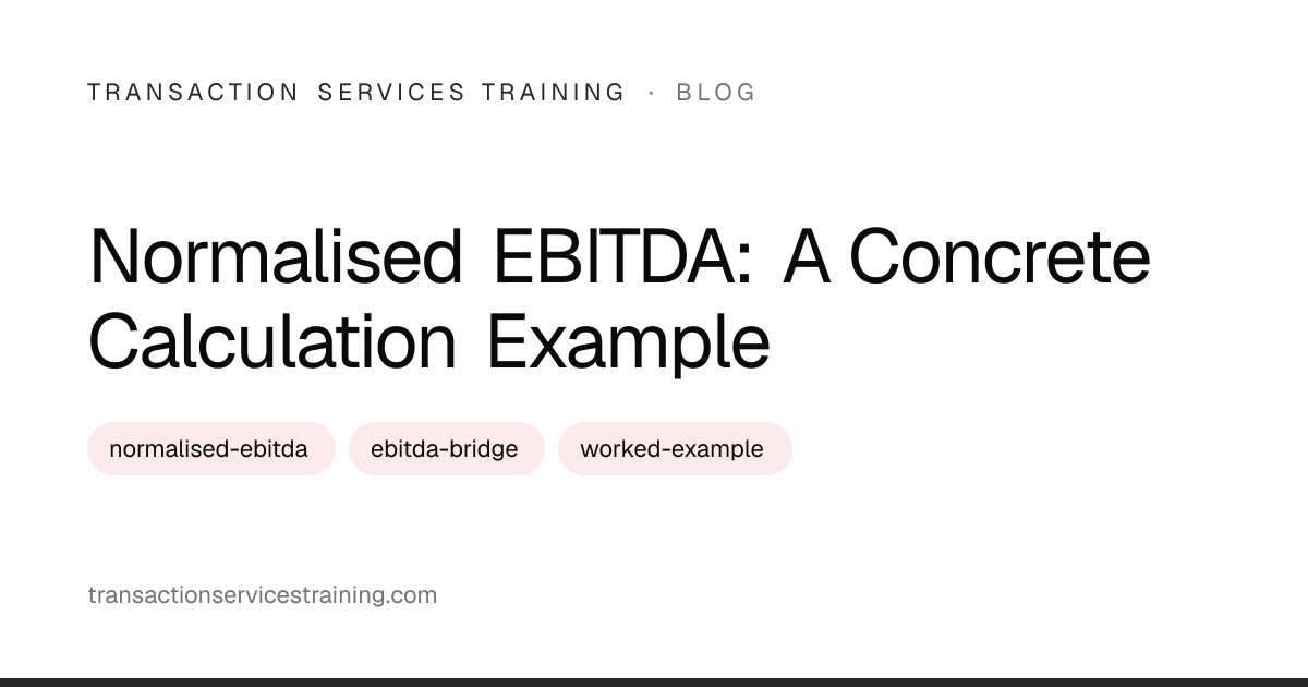 Normalised EBITDA: A Concrete Calculation Example