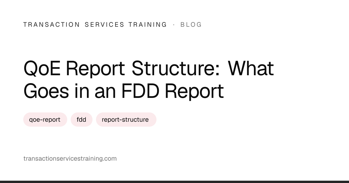 QoE Report Structure: What Goes in an FDD Report