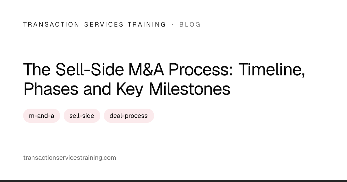 The Sell-Side M&A Process: Timeline, Phases and Key Milestones