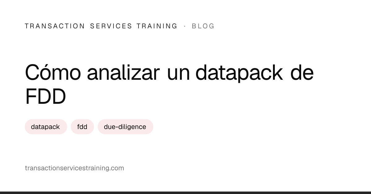 Cómo analizar un datapack de FDD